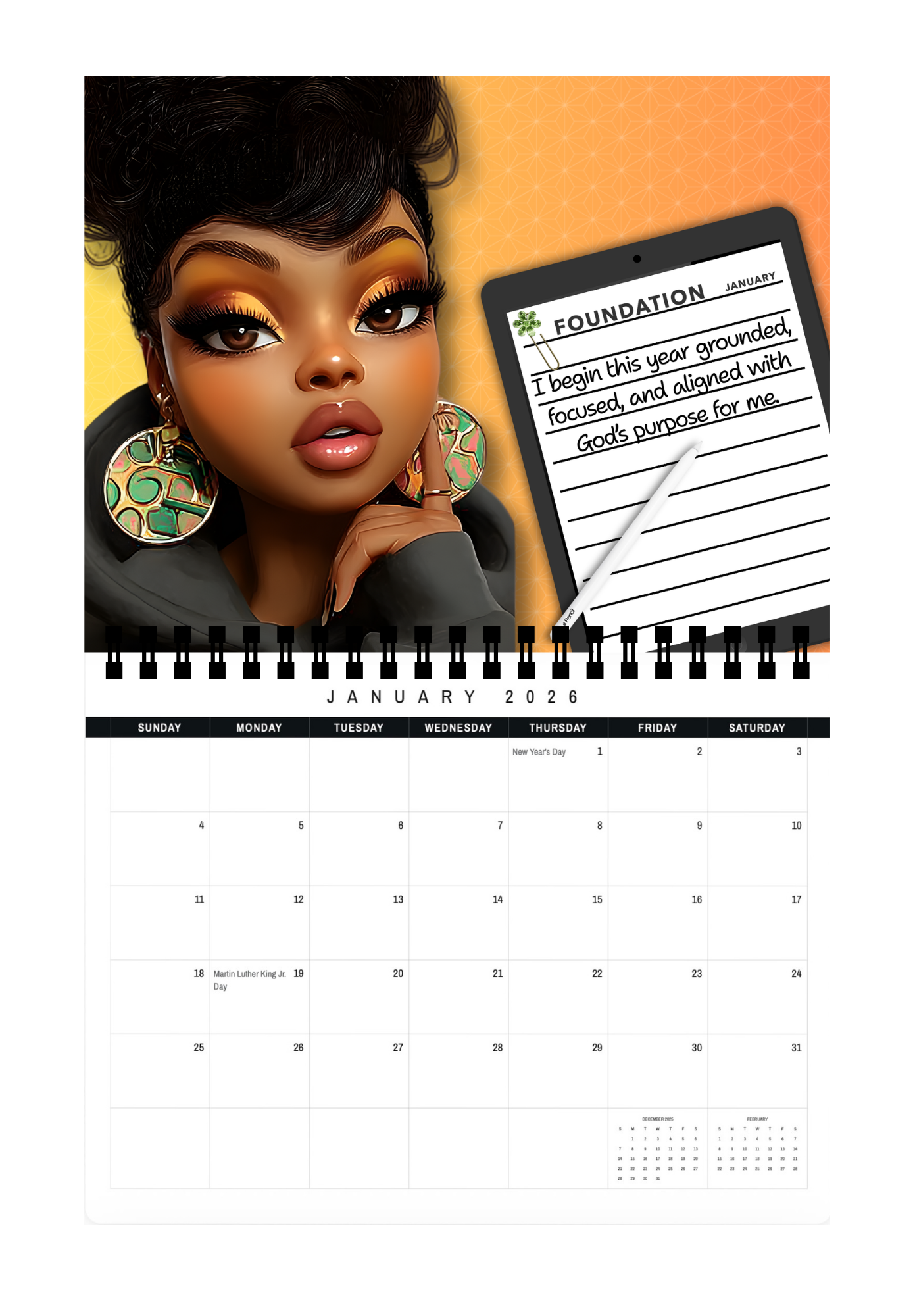 Faith-Rooted 2026 Affirmation Calendar