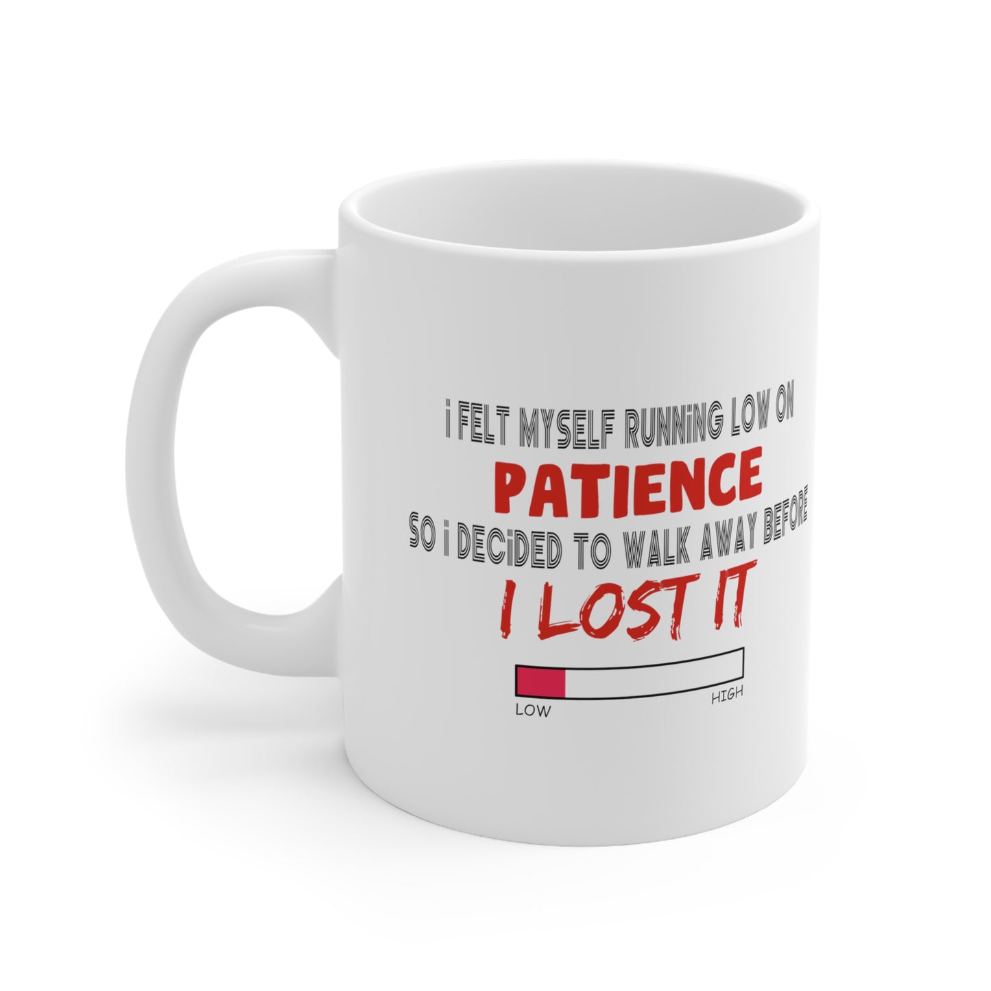 Funny Mug - Running Low On Patience